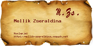 Mellik Zseraldina névjegykártya